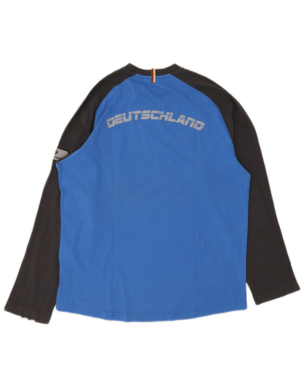 Adidas Mens Deutshland Grafikus felső, hosszú ujjú UK 44/46 nagy kék