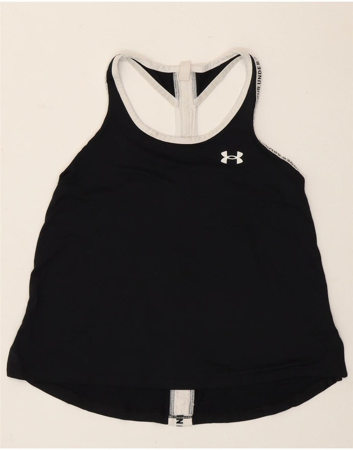 Under Armour Womens Graphic Vest Top UK 12 Medium Black Polyester