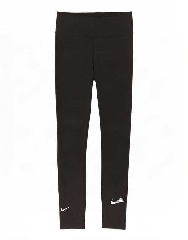 Nike Womens Dri Fit Leggings UK 8 Small Black Polyester