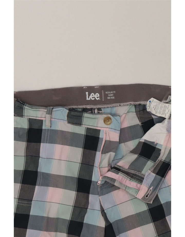 LEE Womens Cargo Shorts US 16 2XL W38 Multicoloured Check Cotton Vintage Lee and Second-Hand Lee from Messina Hembry 