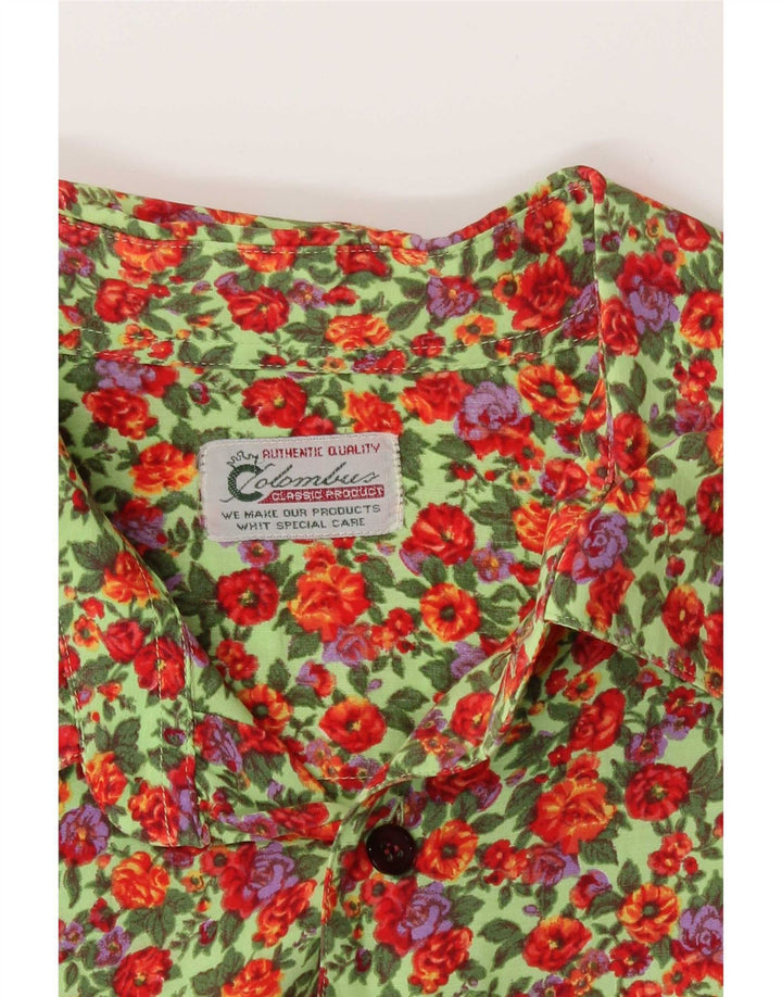 Colombus Mens Shirt Large Multicoloured Floral