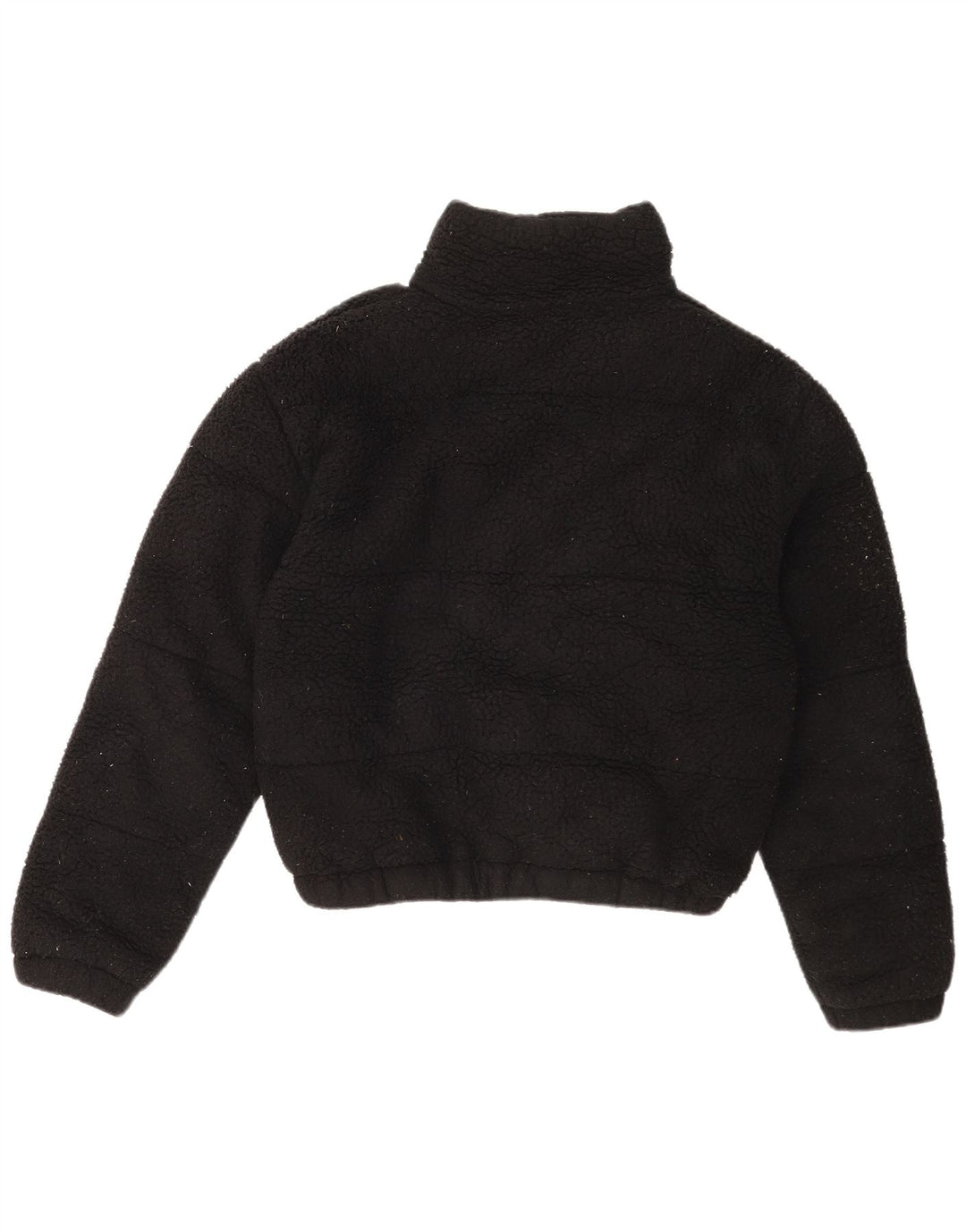 Jaqueta de lã superdimensionada feminina Ellesse UK 8 poliéster preto pequeno