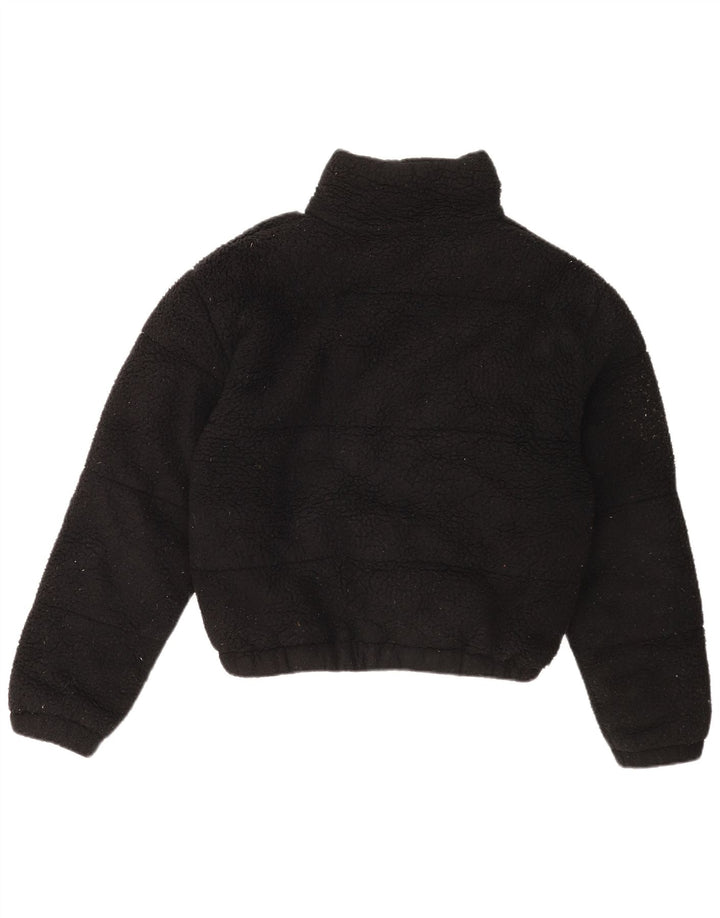 Jaqueta de lã superdimensionada feminina Ellesse UK 8 poliéster preto pequeno