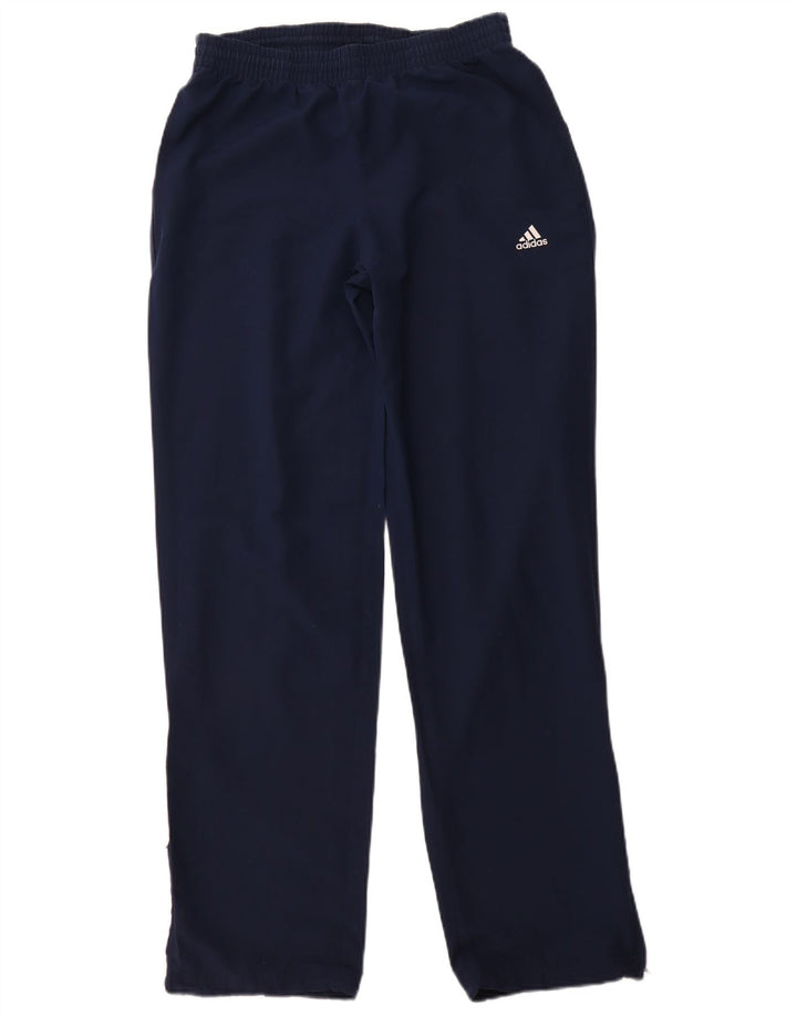 ADIDAS Mens Tracksuit Trousers Small Navy Blue Polyester
