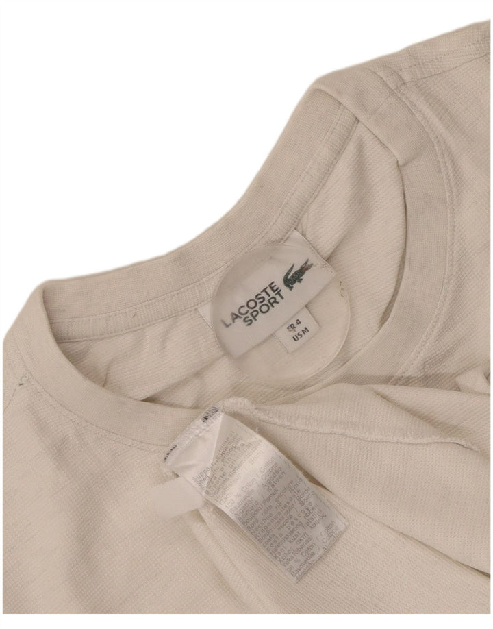 Lacoste Herren T-Shirt Top Größe 4 Mittelweiße Baumwolle