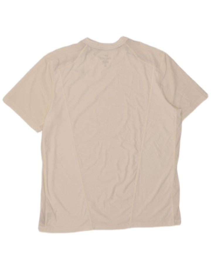 Męski T-shirt Nike Dri Fit Top XL, biały, poliester