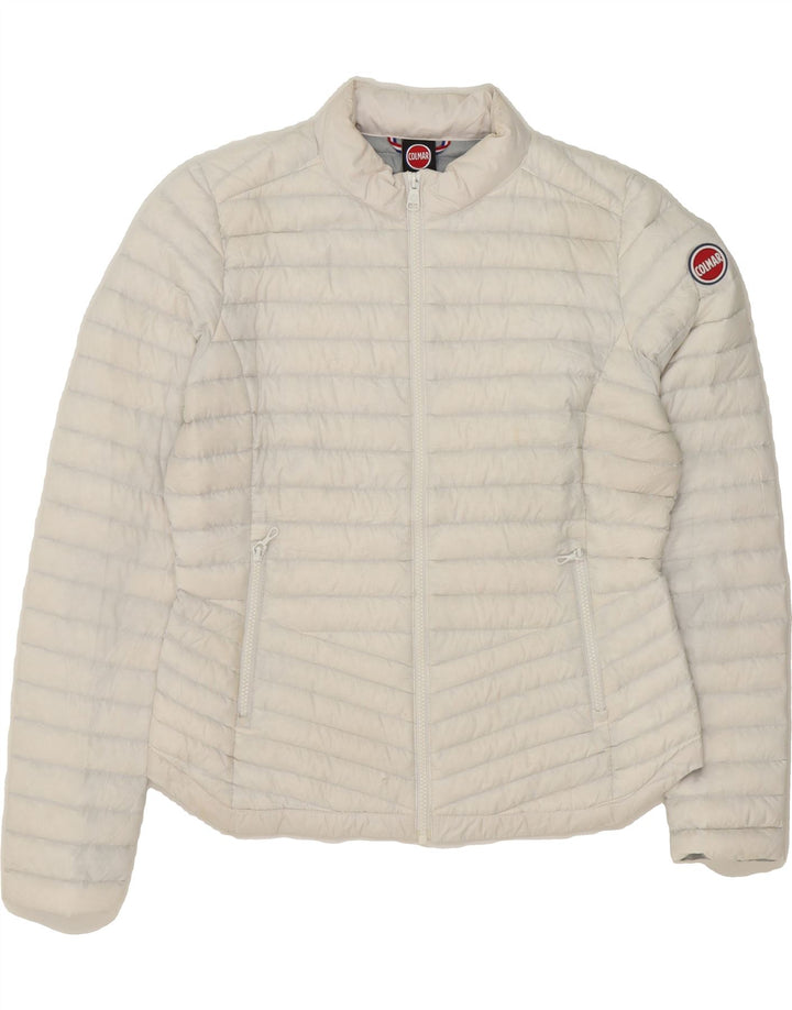 COLMAR Womens Padded Jacket IT 46 Large  White Polyester Vintage Colmar and Second-Hand Colmar from Messina Hembry 