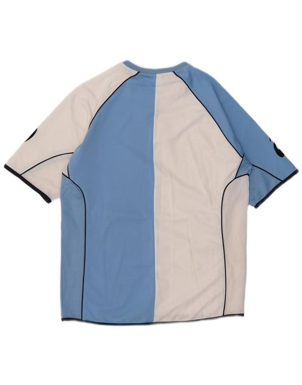 Asics Mens Graphic T-Shirt Top Medium Blue Colourblock Polyester