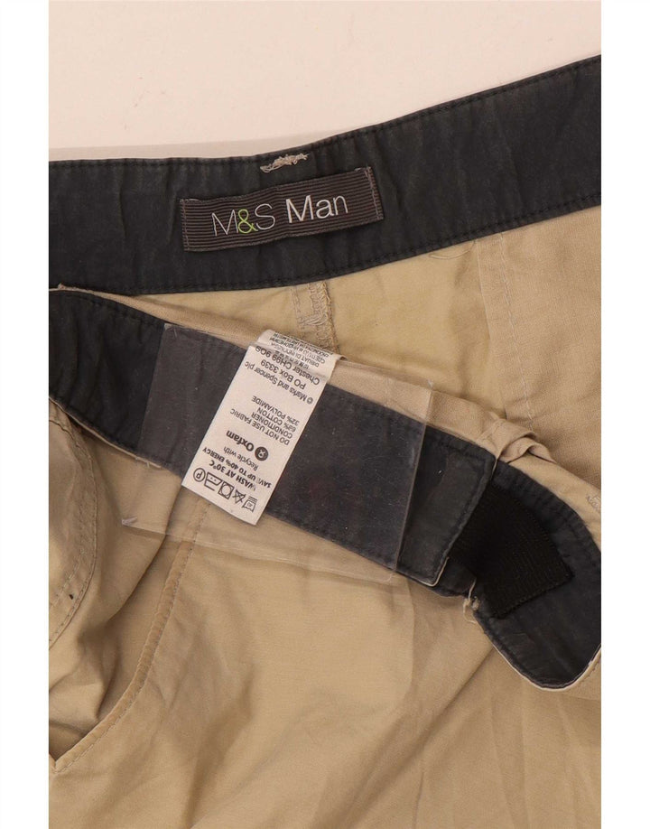 Marks & Spencer Herre Cargo Shorts W36 Large Beige Bomuld