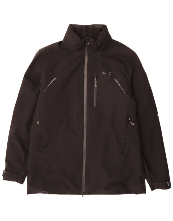 Slam Chaqueta impermeable para hombre UK 40 Large Poliéster negro