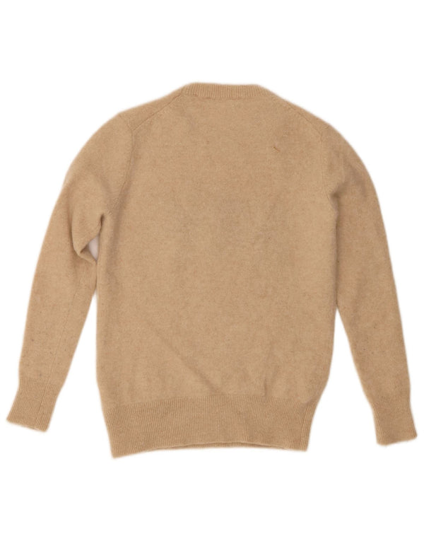 Guess grafisk sweater med rund hals til kvinder UK 4 XS Beige Cashmere