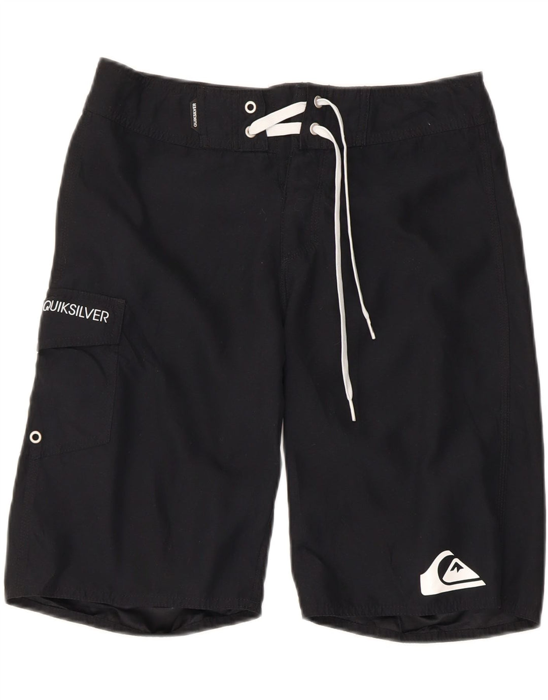 Quiksilver Mens Graphic Swimming Shorts Small Black Polyester