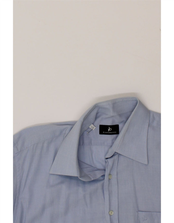 ROCCOBAROCCO Mens Shirt Size 17 43 XL Blue Cotton Vintage Roccobarocco and Second-Hand Roccobarocco from Messina Hembry 