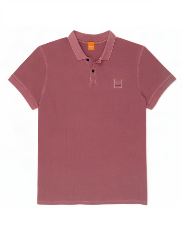 Ανδρικό μπλουζάκι πόλο Hugo Boss Slim Fit 3XL κόκκινο βαμβακερό