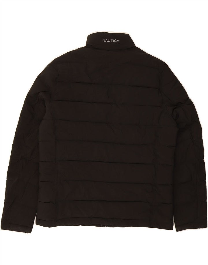 NAUTICA Mens Stretch Padded Jacket UK 40 Large Black Polyester Vintage Nautica and Second-Hand Nautica from Messina Hembry 