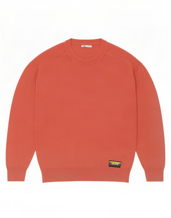 Maglione maglione girocollo da uomo Zara grande rosso
