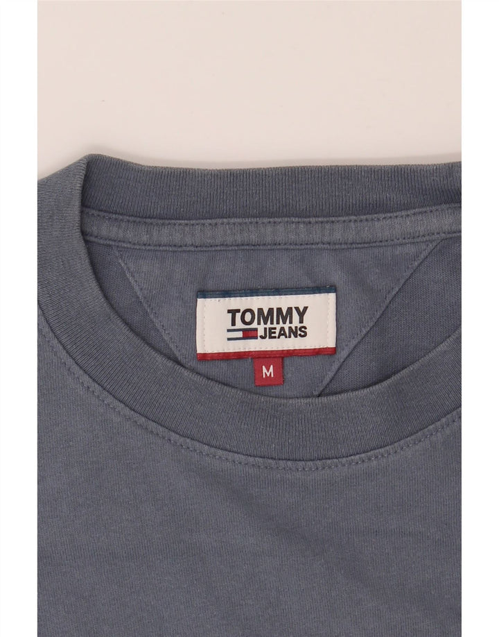 TOMMY HILFIGER Mens Graphic T-Shirt Top Medium Blue Vintage Tommy Hilfiger and Second-Hand Tommy Hilfiger from Messina Hembry 