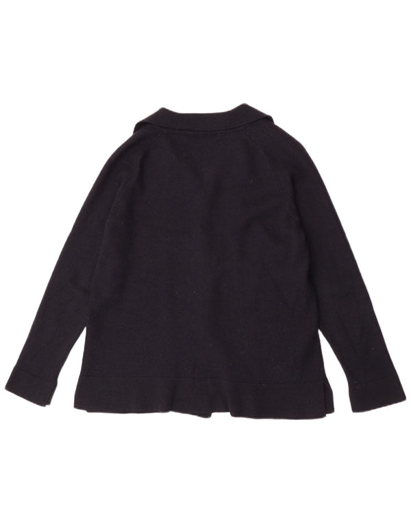 Maglione cardigan da donna Marks & Spencer UK 18 XL Acrilico blu navy