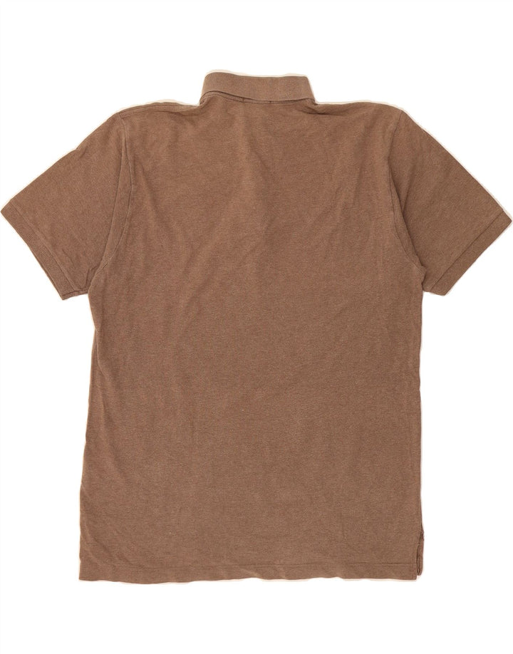 SERGIO TACCHINI Mens Polo Shirt Medium Brown Cotton Vintage Sergio Tacchini and Second-Hand Sergio Tacchini from Messina Hembry 