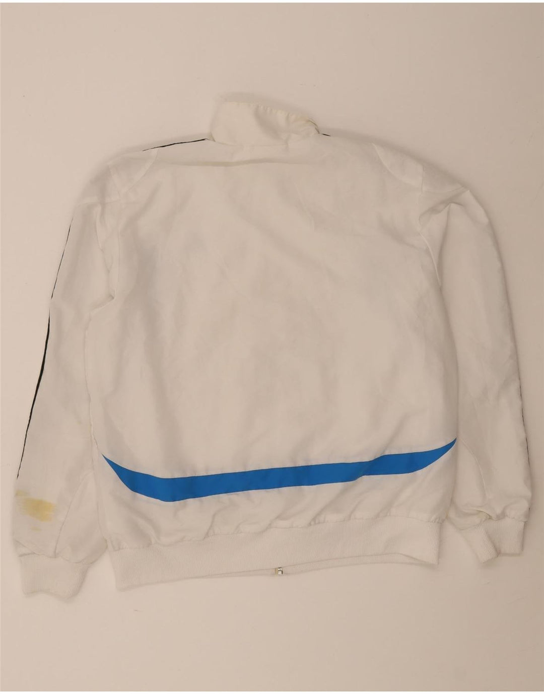 Adidas Mens Tracksuit Top Jacket Large White Colourblock Polyester