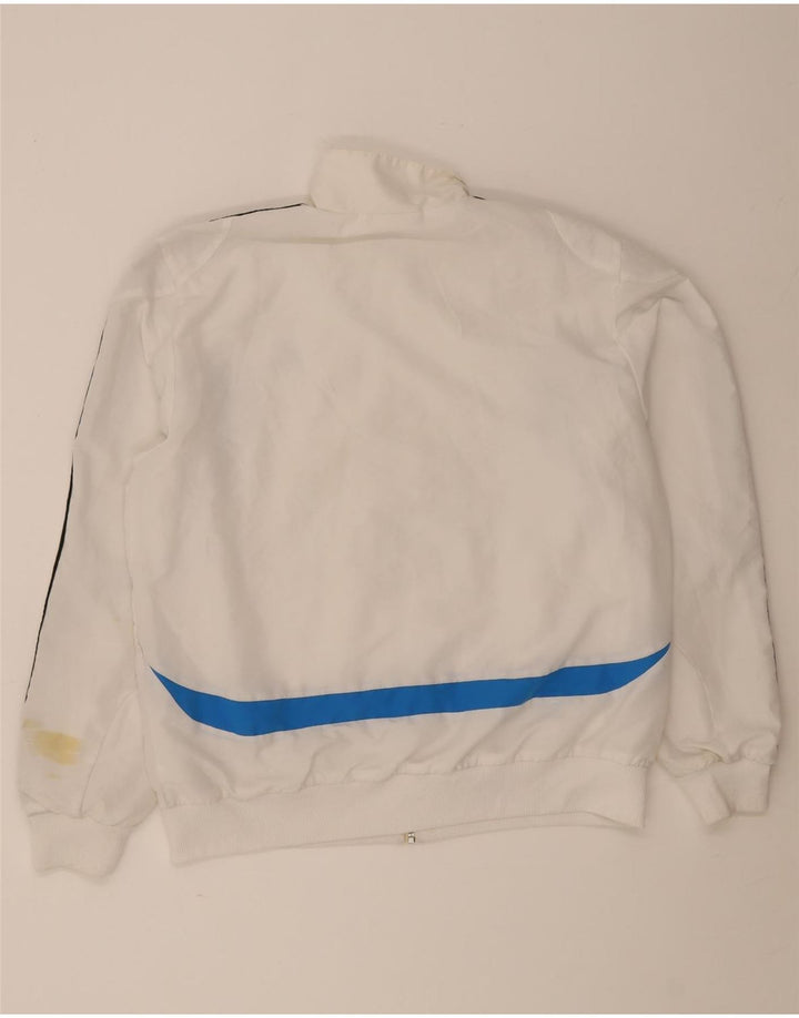 Adidas Mens Tracksuit Top Jacket Large White Colourblock Polyester