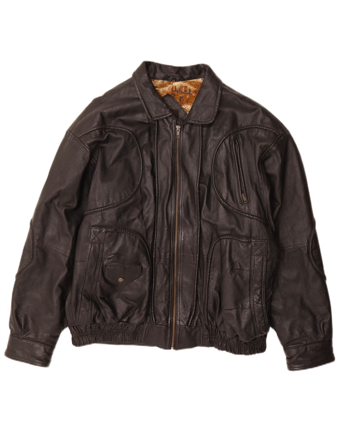 Karlsburg  Mens Leather Jacket IT 54 2XL Black Leather