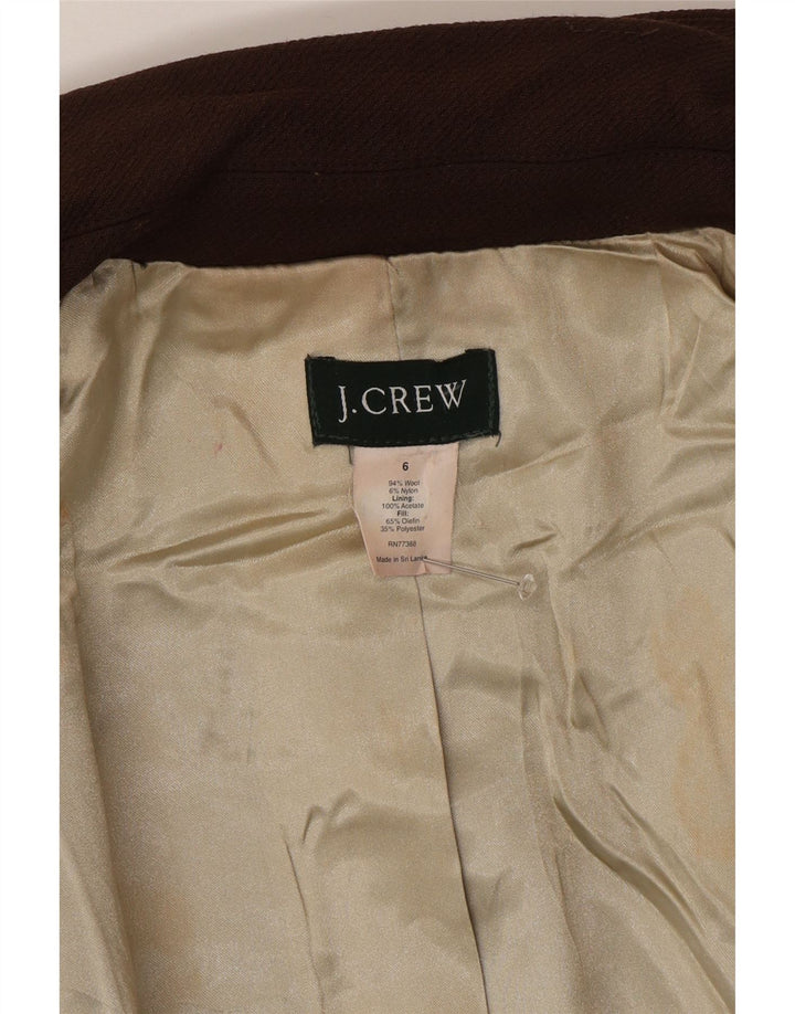 J. Crew Womens Overcoat US 6 Medium Brown Wool