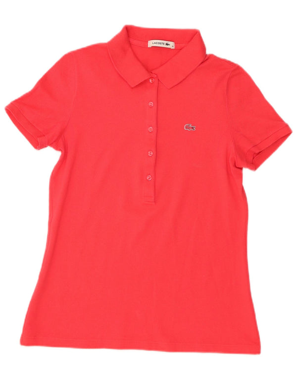 Lacoste Polo Femme Taille 38 Coton Rouge Moyen