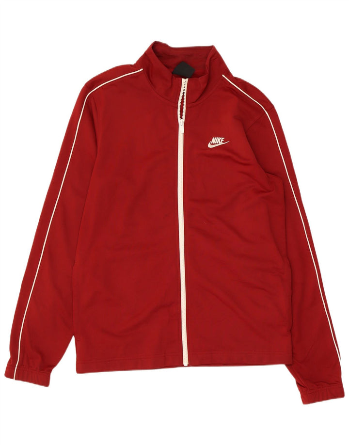 NIKE Mens Full Tracksuit Small Red Polyester Sports