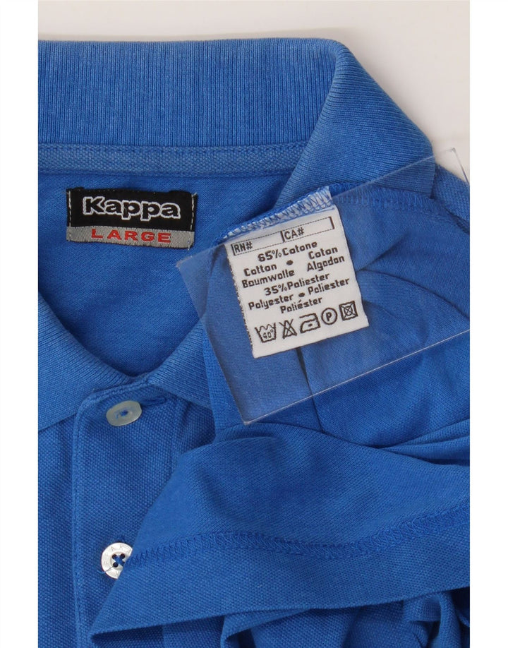 Kappa Herren-Poloshirt, große blaue Baumwolle