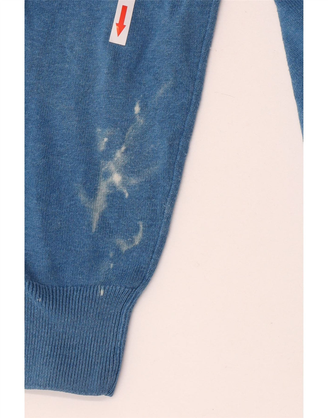 MARKS & SPENCER Herren-Pullover mit V-Ausschnitt, Größe S, blaue Baumwolle