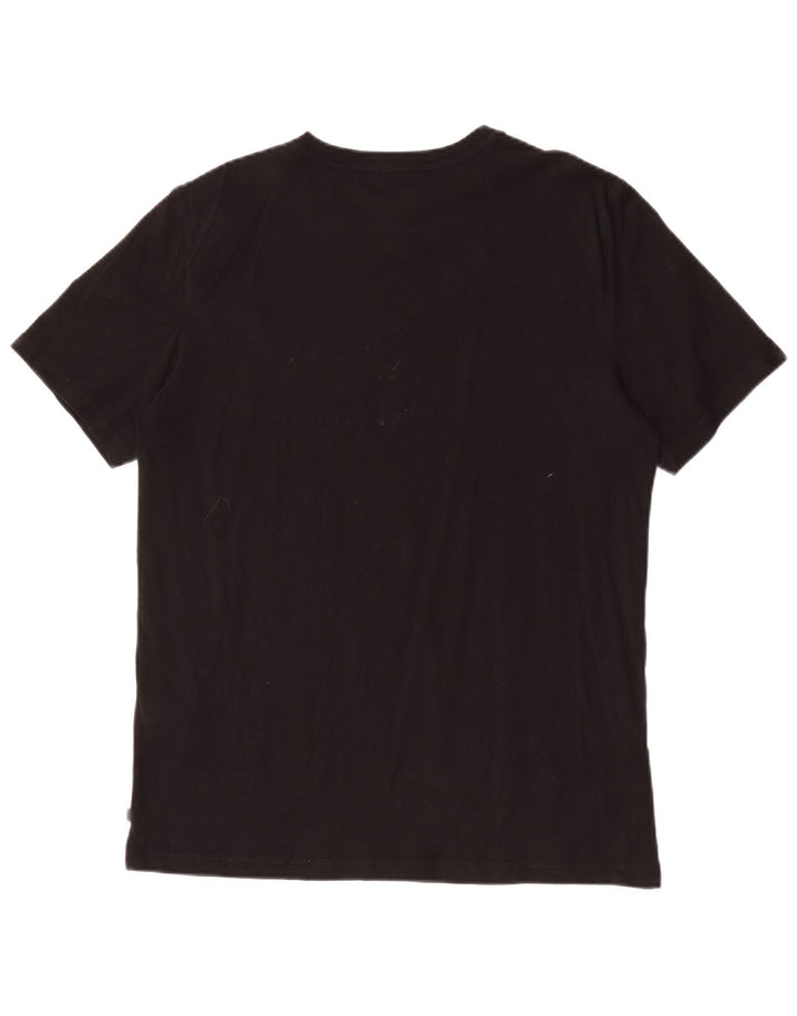 Ted Baker Herre grafisk T-shirt Top Størrelse 3 Medium Sort Bomuld