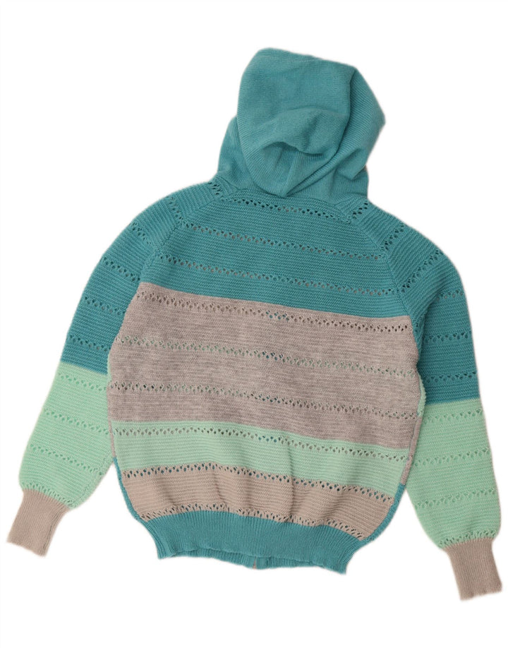 Shein Womens Oversized Full Zip Cardigan Sweater UK 14 Medium Multicoloured