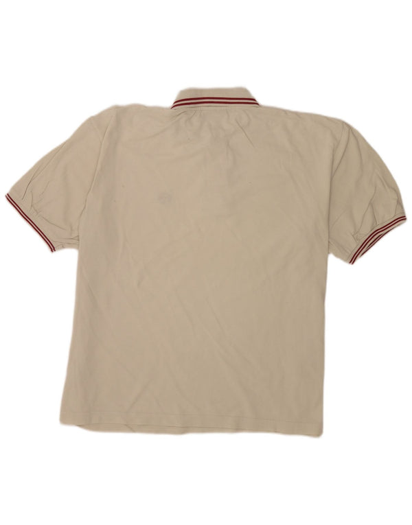 Sergio Tacchini Polo Homme 2XL Coton Rayé Blanc Cassé