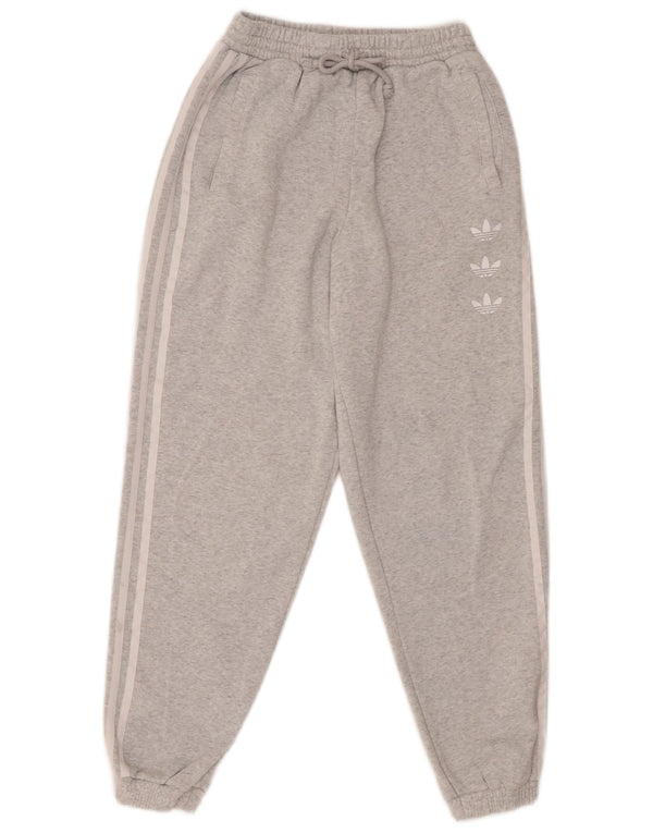 Adidas Pantalon de survêtement graphique pour femme Joggers UK 8 Small Gris Coton