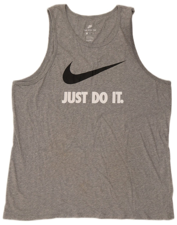 Nike Mens Athletic Cut Graphic Débardeur XL Gris Coton