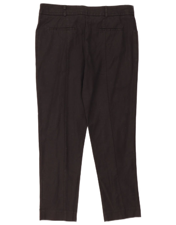 Oasis Slim Freizeithose für Damen, UK 14, Größe L, W34, L28, Schwarz, Baumwolle