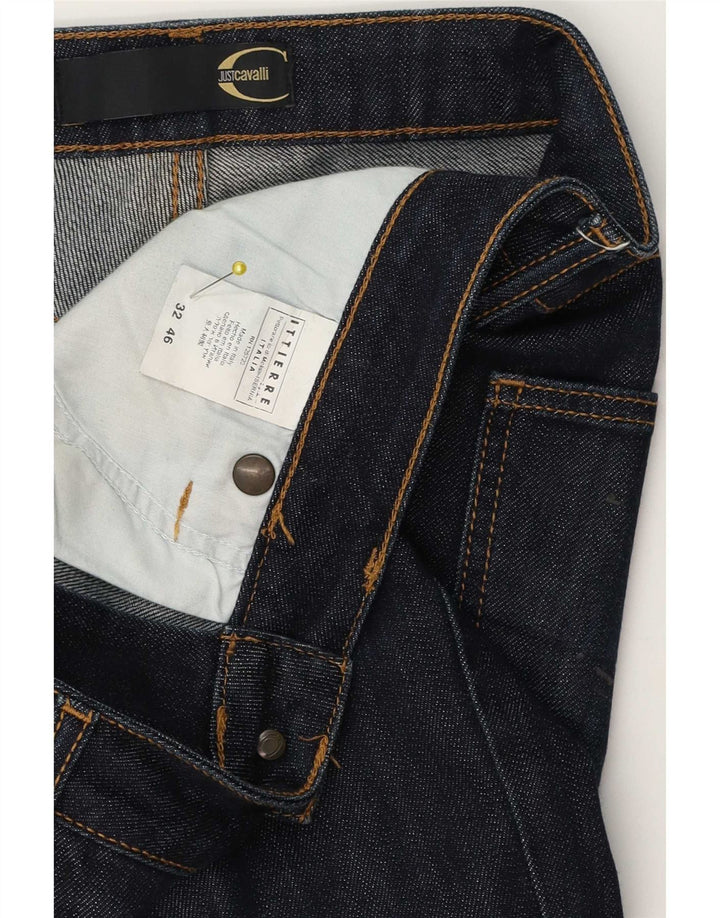 Just Cavalli Womens Bootcut Jeans IT 46 Large W32 L30 Navy Blue