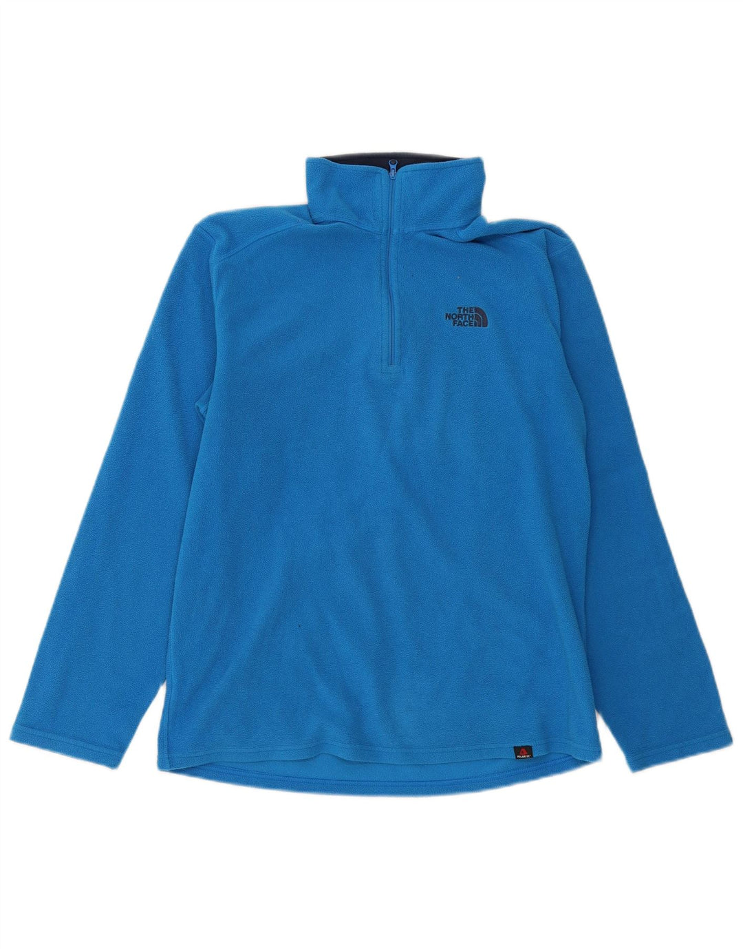 The North Face Mens Zip Neck Fleece Jumper Small Blue Polyester