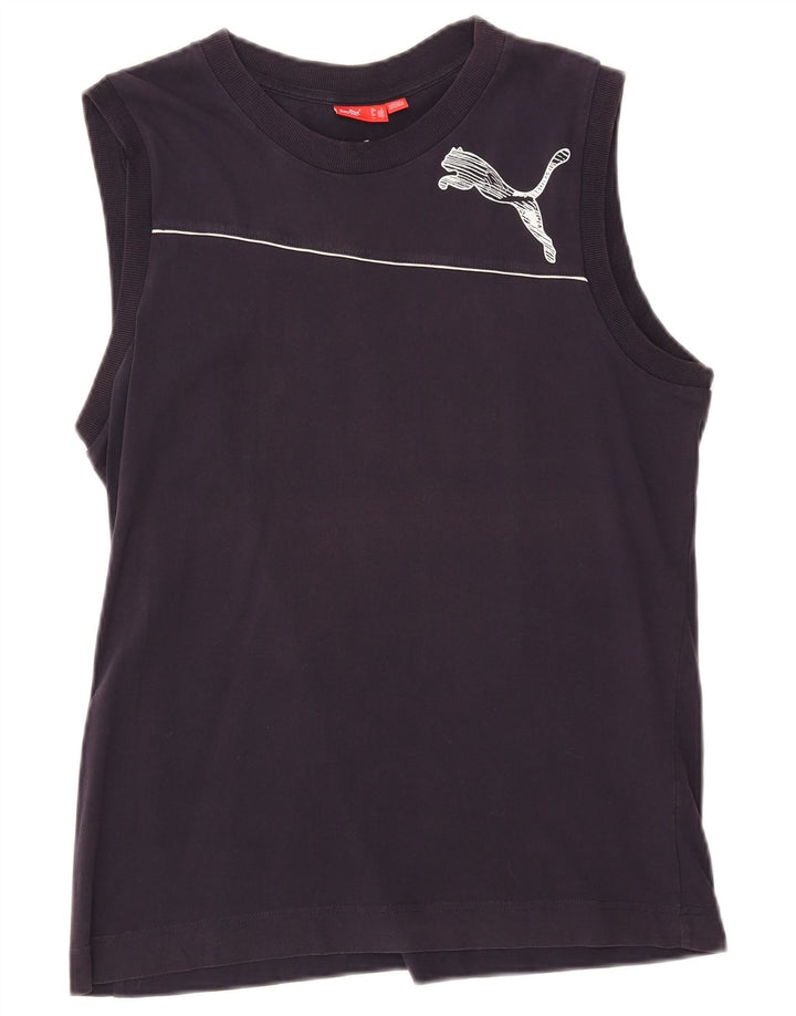 Puma Herren Graphic Vest Top Large Marineblau