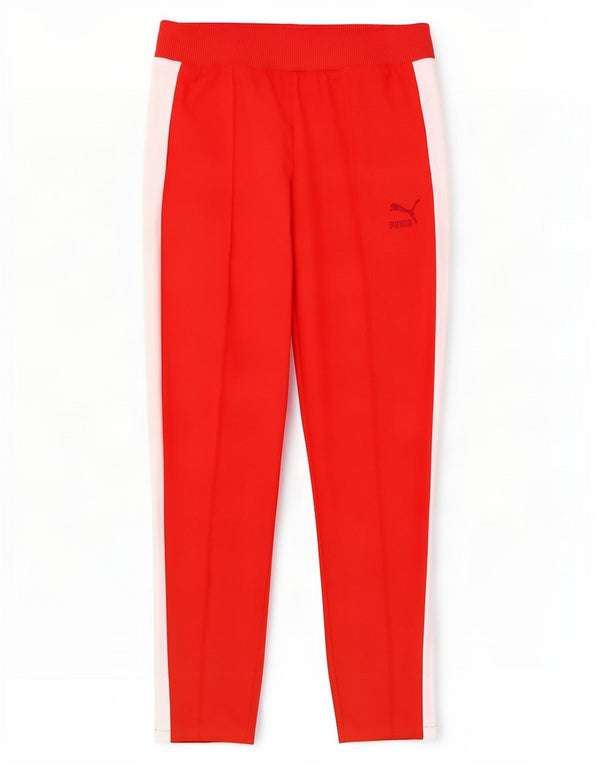 Pantaloni da tuta da donna Puma UK 12 Poliestere color block rosso medio