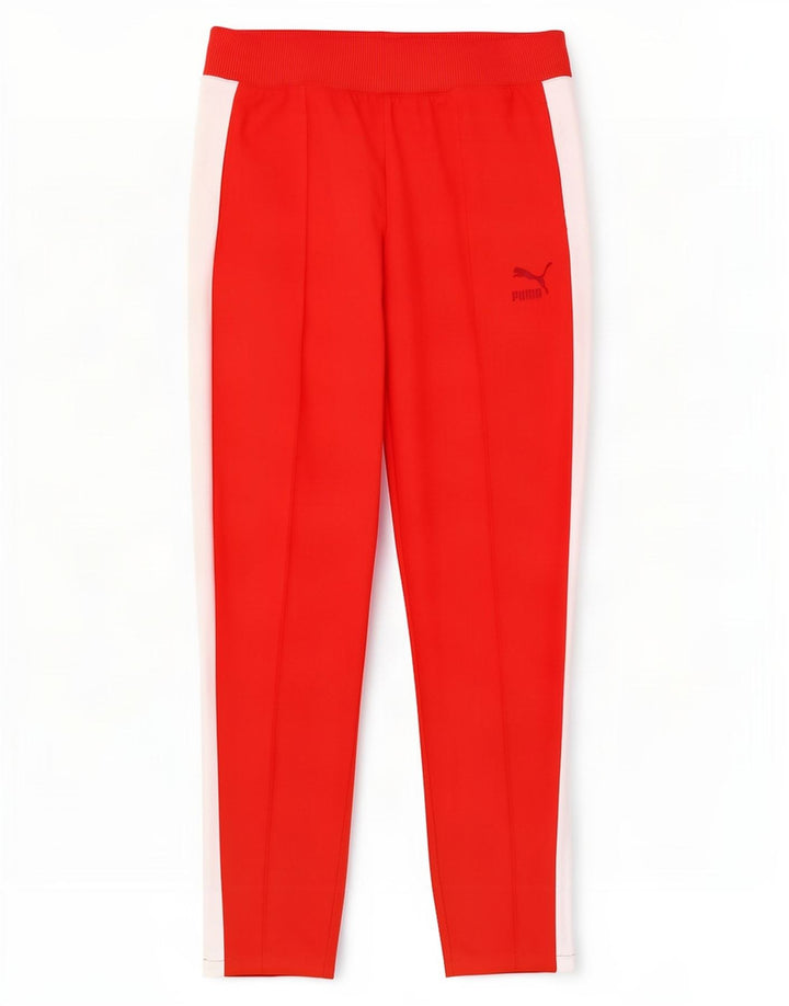 Pantaloni da tuta da donna Puma UK 12 Poliestere color block rosso medio