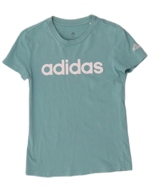Adidas Camiseta gráfica para mujer Top UK 4/6 XS Turquesa
