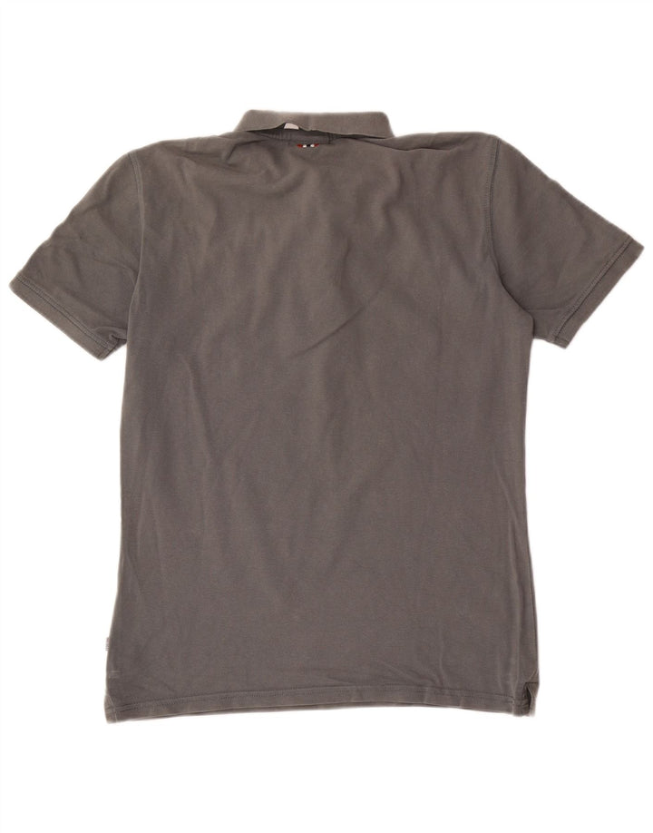 Napapijri Mens Geographic Polo Shirt Small Grey
