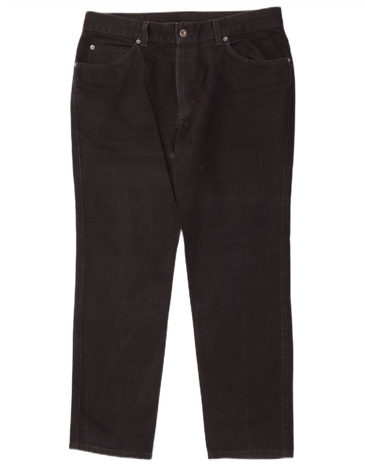 Mustang Mens Straight Jeans W36 L30 Black Cotton