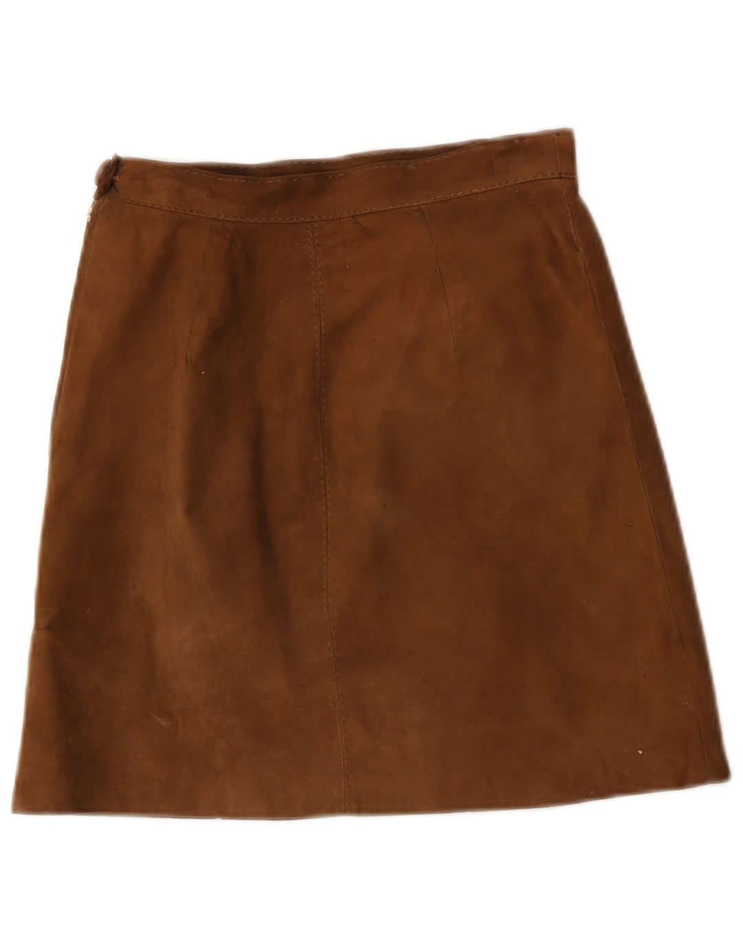 Vintage Damen Wildleder Minirock W24 Klein Braun