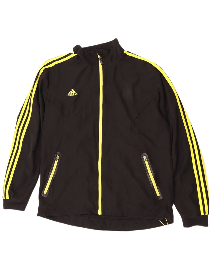 Adidas Mens Climalite Tracksuit Top Jacket UK 44/46 Large Black Polyester