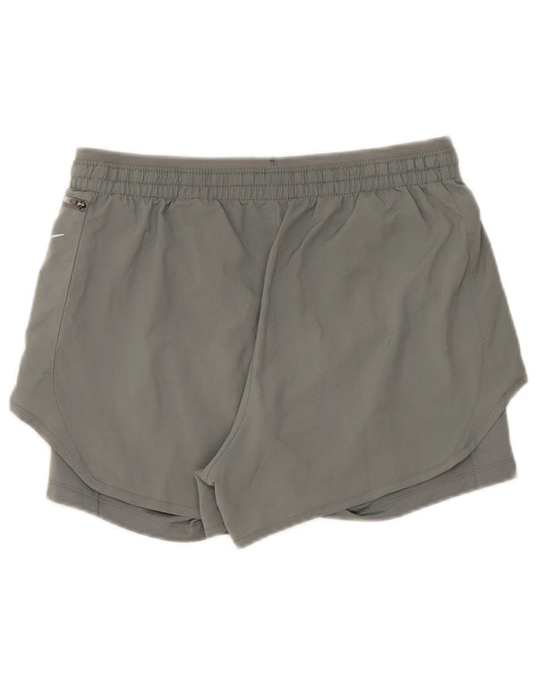 Nike Womens Dri Fit Sport Shorts UK 14 Medium Grey Polyester