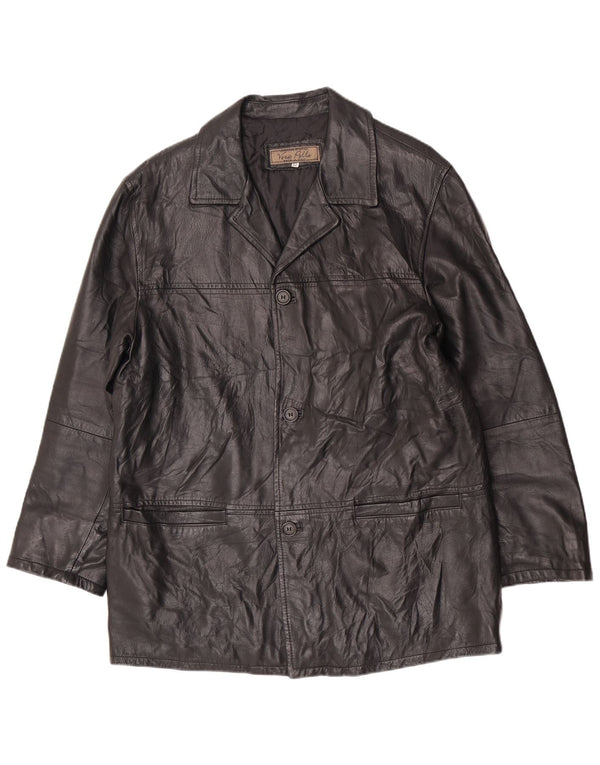 Vintage Ανδρικό Δερμάτινο Μπουφάν UK 38 Medium Black Classic