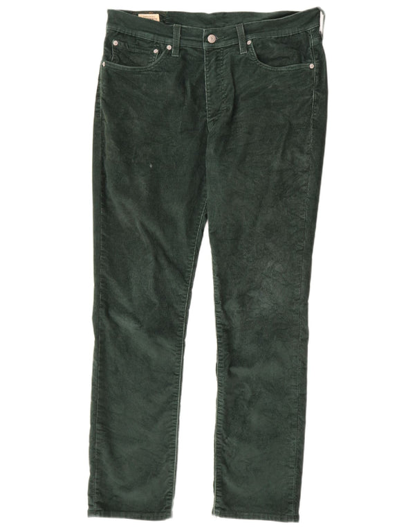 Levi's Mens 511 Slim Fit kordbársony nadrág W34 L32 zöld pamut